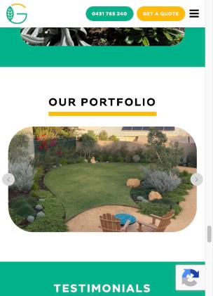 The Our Portfolio slider on the Gusto homepage